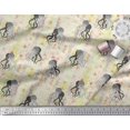 thumbnail image 2 of Soimoi Velvet Fabric Texture & Jellyfish Ocean Print Fabric by the Yard 58 Inch Wide, 2 of 4