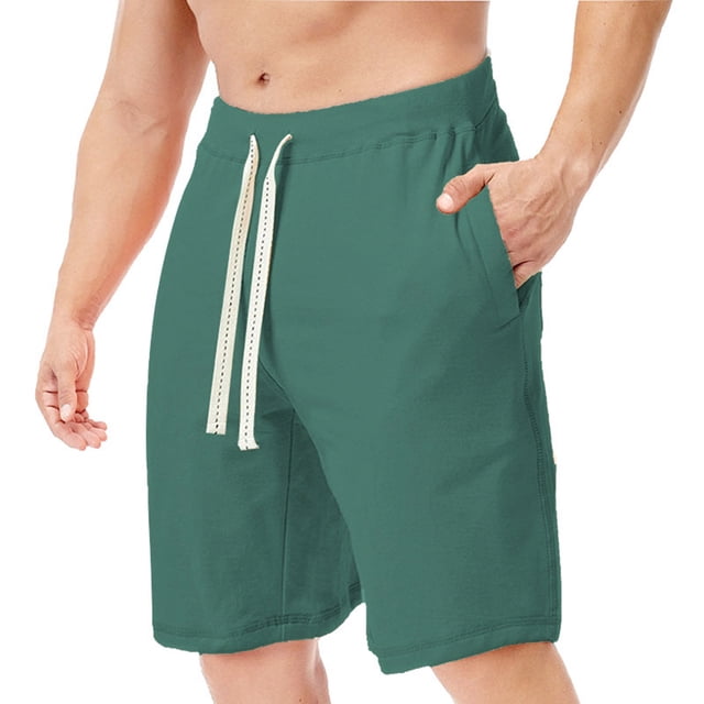 cllios Deals Mens Sweat Shorts with Pockets Running Shorts Lounge Gym Jogger Athletic Drawstring Elastic Waist Shorts