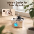 thumbnail image 4 of Stainless Steel Cat Water FountainWireless Pet Water Fountain Battery Operated oz/.L Automatic Water Dispenser for Dogs with Quiet Pump Easy Clean for Cats Dogs Multiple Pets, 4 of 7