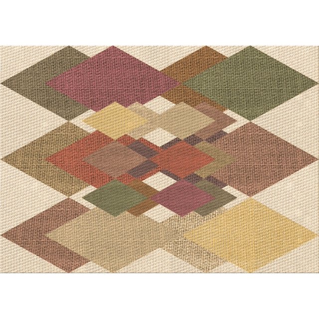 Ahgly Company Machine Washable Indoor Rectangle Transitional Light Brown Area Rugs, 3' x 5'