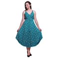 thumbnail image 1 of Bimba Robe Midi d'Été Imprimée à Fleurs pour Femmes Col en V Tenue de Vacances-Petite, 1 of 1