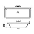 thumbnail image 2 of DROP Bath and Kitchen DR091062 Undermount Bathroom Sink, 2 of 3