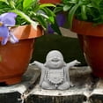 thumbnail image 3 of Zen Sandstone Buddha Statue Mini Meditation Monk Sculpture for Home Garden Feng Shui, 3 of 3
