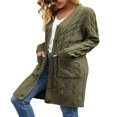thumbnail image 3 of Womens Long Sleeve Cable Knit Cardigan Sweaters Open Front Fall Outwear Coat, 3 of 8