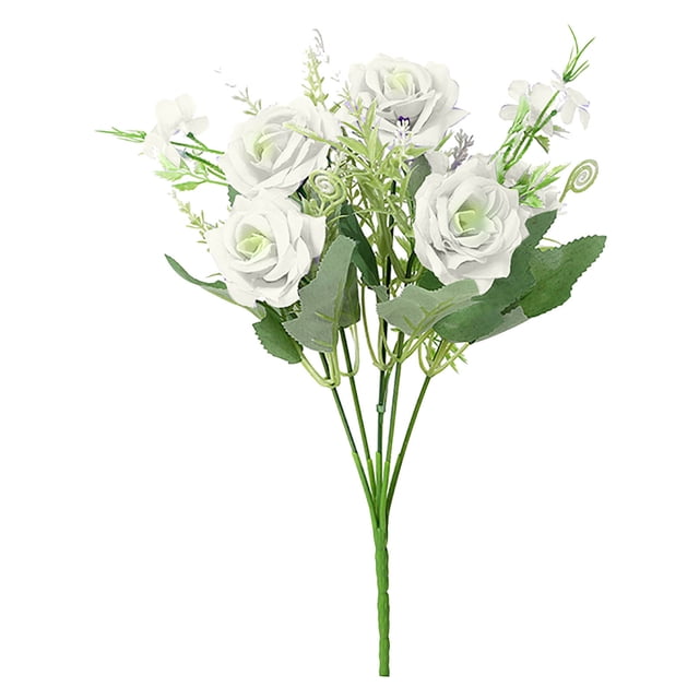 TIMIFIS Artificial Flower Simulation Flower Living Room Decoration Plastic Flower Silk Flower Dining Table Flower Decoration Bouquet Simulation Rose