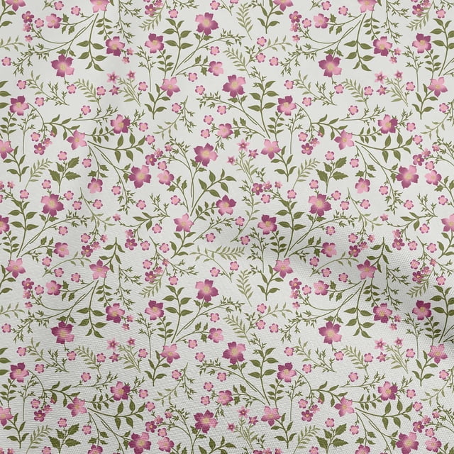 oneOone Coton Flex Rose Tissu Robe Tissu Tissu Imprimé par la Cour 40 Pouces de Large