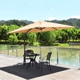 thumbnail image 2 of Costway Parasol Déporté de Patio 10 X 10 Pi en Aluminium, Rotation 360°, Inclinaison, Beige, 2 of 10