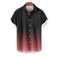 thumbnail image 2 of fatyb Button down Shirts for Men Short Sleeve Lightweight Beach Shirts Summer Gradient Collar Blouses, 2 of 4