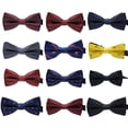 thumbnail image 2 of fastboy Men Colorful Pattern Formal Necktie Adult Male Business Meeting Wedding Polyester Yarn Bowtie, 2 of 8