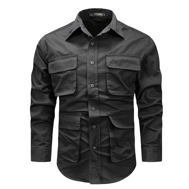 RXIRUCGD Cardigan à Col Rabattu pour Hommes, Manches Longues, Noir, Taille : TG