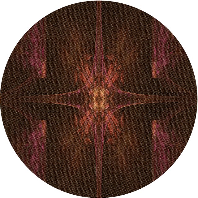 Ahgly Company Machine Washable Indoor Round Transitional Red Brown Area Rugs, 7' Round