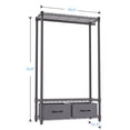 thumbnail image 1 of M MZG Heavy Duty 3-Shelf Garment Rack with 2 Fabric Drawers, Dark Grey, 1 of 8