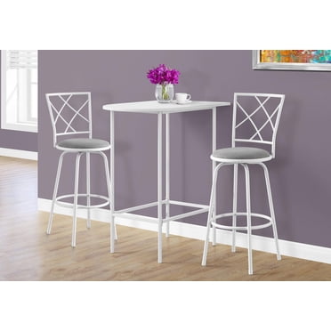 Monarch Specialties Bar Maison, Table De Bar, Hauteur Bar, Pub, 36" Rectangulaire, Petit, Cuisine, Métal, Stratifié, Blanc, Contemporain, Moderne