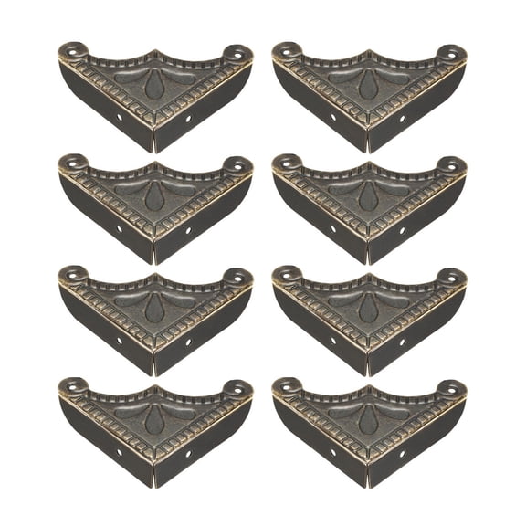 Unique Bargains Protecteurs d'Angle de Bureau en Métal Protège-Bord de Table 39x39x9 mm Ton Bronze 8 Pcs