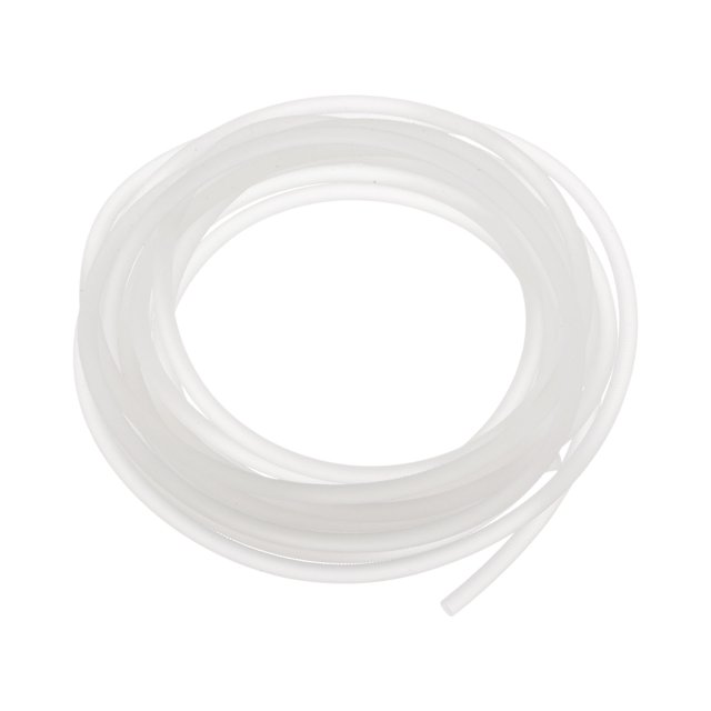 Unique Bargains Polyurethane Round Belts 5mm Dia 16.4ft(5 Meters) Length Rough Surface PU Urethane Belt for Drive Transmission, White