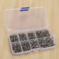 thumbnail image 3 of 1600Pcs Stainless Steel Self Tapping Screw Assortment Kit Lock Nut Wood Thread Nail Screw Sets M2, 3 of 7