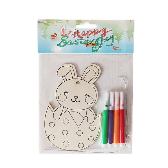 Planche à Dessin en Bois Bricolage de Pâques pour Enfants, Kit d'Activité de Peinture et d'Artisanat pour les Fêtes et la Décoration