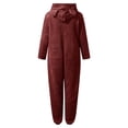 thumbnail image 3 of Pyjamas Chauds pour Femmes Hiver Combinaison à Manches Longues à Capuche Pyjamas Décontractés Combinaison de Sommeil Chaude d'Hiver Pyjamas à Manches Longues pour Femmes Combinaisons à Manches Longues pour Femmes, 3 of 6