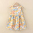 thumbnail image 1 of LOVZFMLL 3-8year Kid's Fashion Solid Color Sequin Zipper Short Sleeved Round Neck Dress, 1 of 5