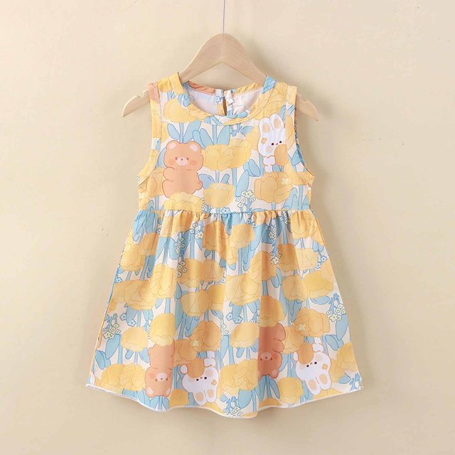 LOVZFMLL 3-8year Kid's Fashion Solid Color Sequin Zipper Short Sleeved Round Neck Dress