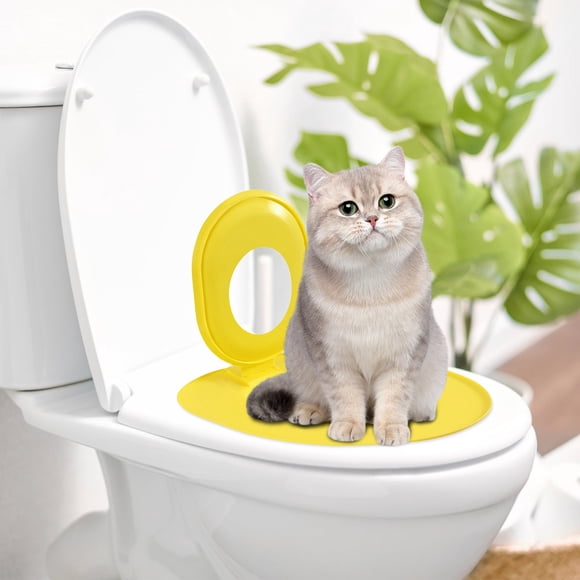 Cats Toilet Training Kit for Indoor Use | Easy to Install Training Seat System | Reusable Trainer Tool for Cat Litter to Toilet Transition