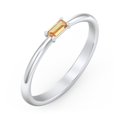 thumbnail image 3 of East-West Stackable Baguette Ring in 10K White Gold, 3 of 3