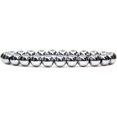 thumbnail image 1 of Bracelet Extensible Unisexe en Perles Rondes de 8 mm en Hématite Blanche Naturelle, 1 of 2