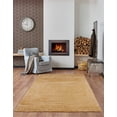 thumbnail image 2 of Ladole Rugs Solid Color Shaggy Meknes Durable Beautiful Turkish Indoor Small Mat Doormat Rug in Yellow, 1'10" x 2'11", 2 of 4
