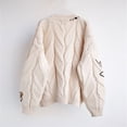 thumbnail image 4 of Pitauce Womens Oversized Cardigan Sweater Button Down Long Sleeve Cable Knit Embroidery Sweaters Outwear with Pockets, Free Size, 4 of 8