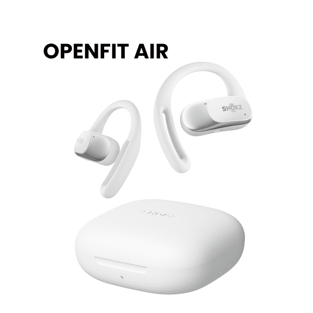 Shokz Écouteurs à Oreille Ouverte avec Microphone Intelligent Intégré, Blanc
