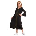 thumbnail image 2 of Lejafay Robe Décontractée à Manches Longues pour Filles, Tenue de Danse d'Église de Louange, Robes Musulmanes, Noir 160, 2 of 6