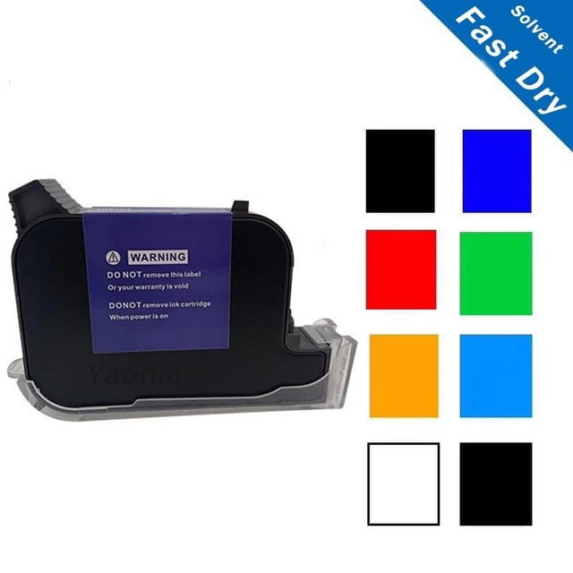 Imprimante à Jet, Mini Imprimante à Jet d'Encre Portative Code-Barres Code-Barres Lot Identification Étiquette Portable 12,7 mm Imprimante à Jet d'Encre Intelligente, Impression Rapide