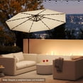 thumbnail image 4 of Gymax 10Ft Offset Hanging Umbrella Patio Outdoor w/ 32 Solar LED Lights Beige, 4 of 10