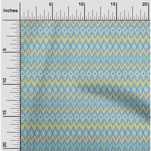oneOone Polyester Lycra Fabric Chevron Ikat Decor Fabric Printed BTY 56 Inch Wide