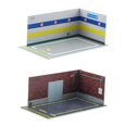thumbnail image 1 of HILABEE 2Pieces 1:32 Parking Lot Model Car Diecast Garage for Diorama G, 1 of 9