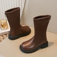 thumbnail image 4 of Elvqul Girls Boots,Girls Shoes,Winter Zipper Riding Boot Faux Leather Size 13 Girls, 4 of 6