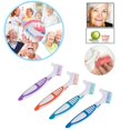 thumbnail image 1 of 4PCS Denture Toothbrushes - Denture Brush for Denture Cleaning - Multi-Layered Bristles & Ergonomic Rubber Handle, 1 of 9