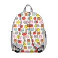 thumbnail image 5 of Geometric Cat Pattern Student Backpack – Minimalist Cat Design With Hand-Drawn Cat Graphic And Boho Cat Aesthetic, 5 of 5