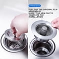 thumbnail image 4 of Stainless Steel Kitchen Drain Strainer Universal Replacement Garbage Disposal Stopper Fine Mesh Handle Proof Construction Fit Standard Opening, 4 of 6