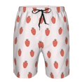 thumbnail image 3 of Wukai Strawberry Print Beach Trunks with Compression Liner Swimsuit Quick Dry Beach Sports Shorts with Pocket-Large, 3 of 6