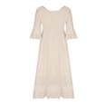 thumbnail image 4 of Robes pour Filles Robe d'Été pour Femmes Nouvelle Tempérament Élégante à Col en V à Manches Mi-Longues Couleur Robe de Vacances en Liquidation, 4 of 6