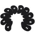 thumbnail image 3 of bedienty 10Pcs Black New Sponge Head Cover Club Iron Putter Headcover Set NE 2Set, 3 of 6