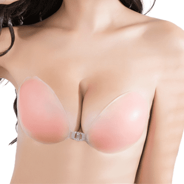 Soutien-gorge Adhésif Sans Bretelles Autocollant Invisible Rehausseur en Silicone pour Robe Dos Nu avec Couvre-Tétons