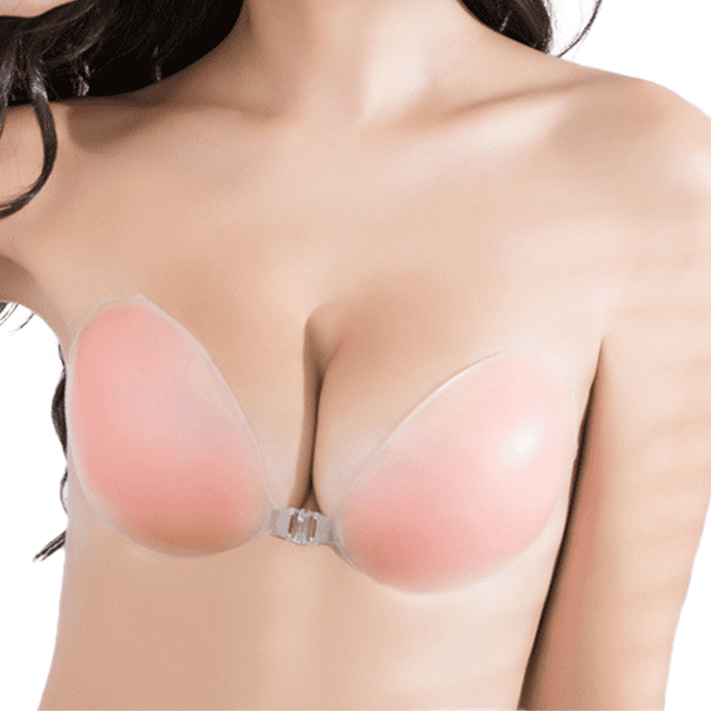 Adhesive Bra Reusable Strapless Self Silicone Push-up Invisible Sticky Bras for Backless Dress