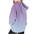 thumbnail image 3 of RXIRUCGD Chandail à Capuchon pour Petites et Grandes Filles, Chandail Dégradé, Mode, Col Rond, Manches Longues, Hauts, Manteau de Printemps, d'Automne et d'Hiver, Chandail Violet pour Filles, Taille 7-8 Ans, 3 of 4