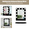 thumbnail image 4 of Gymax Wall Mounted Vanity Mirror Hollywood Makeup Dimmer Light Black, 4 of 10