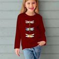 thumbnail image 5 of RXIRUCGD Chemises à Manches Longues pour Filles, Col Rond Mignon, Blouses Décontractées Élégantes (Vin, Taille : 3 Ans), 5 of 5