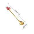 thumbnail image 2 of Stainless Steel Christmas Dessert Spoon with Festive Pendant – 16.5 cm, Single Spoon for Holiday Tableware and Gifting, 2 of 8