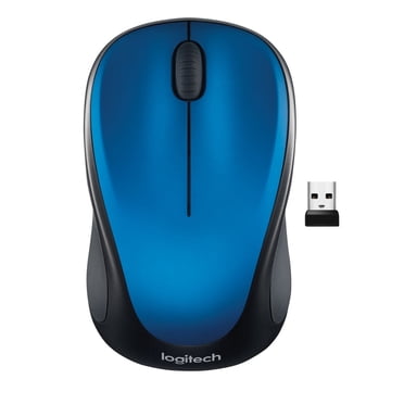 Logitech M317 Wireless Mouse, 2.4 GHz with USB Unifying Receiver, 1000 DPI Optical Tracking, 12 Month Battery, Compatible with PC, Mac, Laptop, Chromebook - Blue