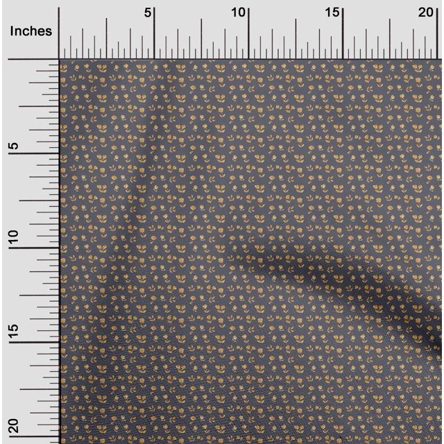 oneOone Silk Tabby Fabric Leaves & Flower Floral Print Fabric BTY 42 Inch Wide